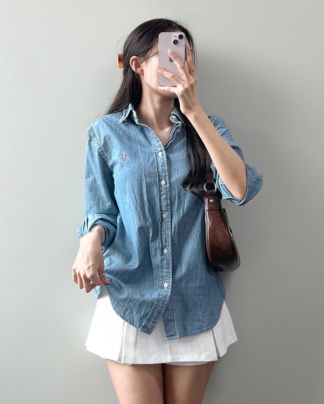 폴로 샴브레이 셔츠 상품이미지3