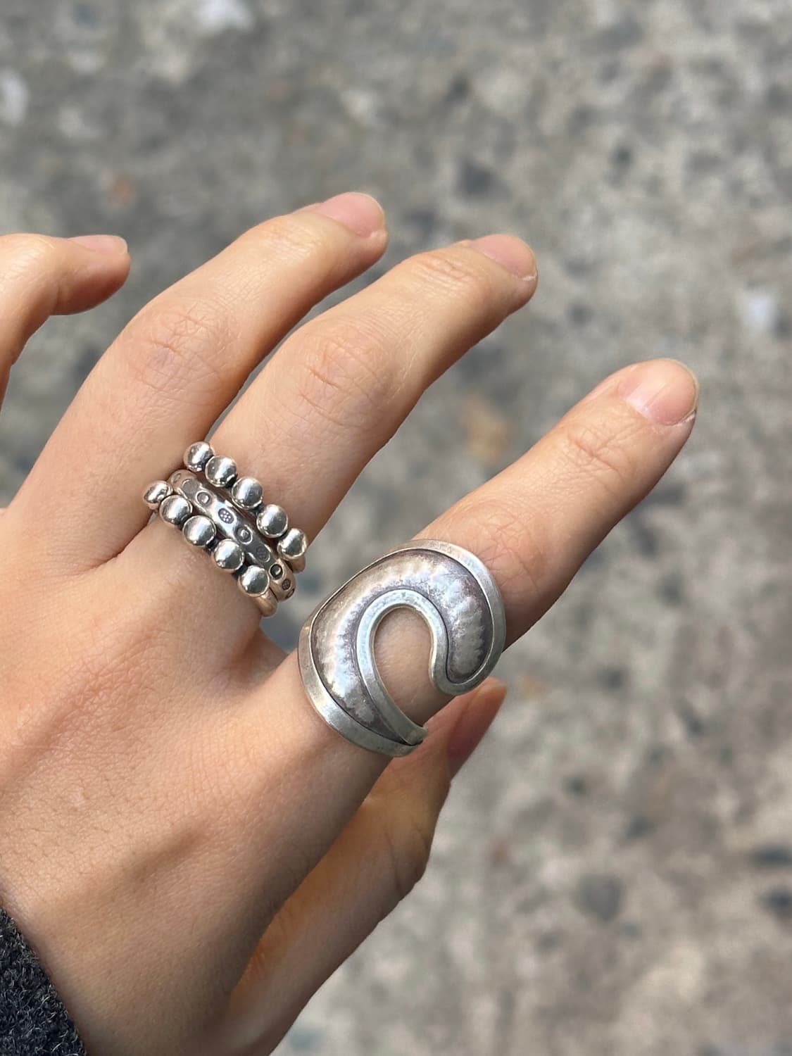 Sculpted Flow Karensilver Ring 상품이미지1