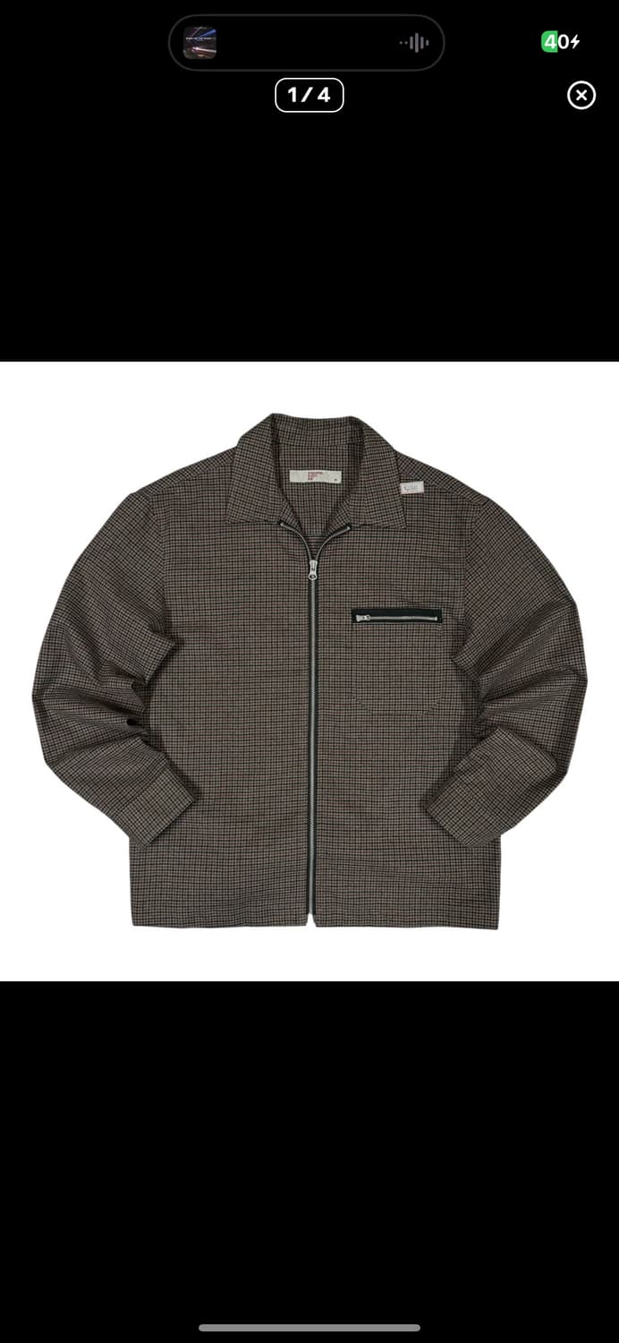 바배) 에잇세컨즈 브라운 체크패턴 집업 상품이미지1