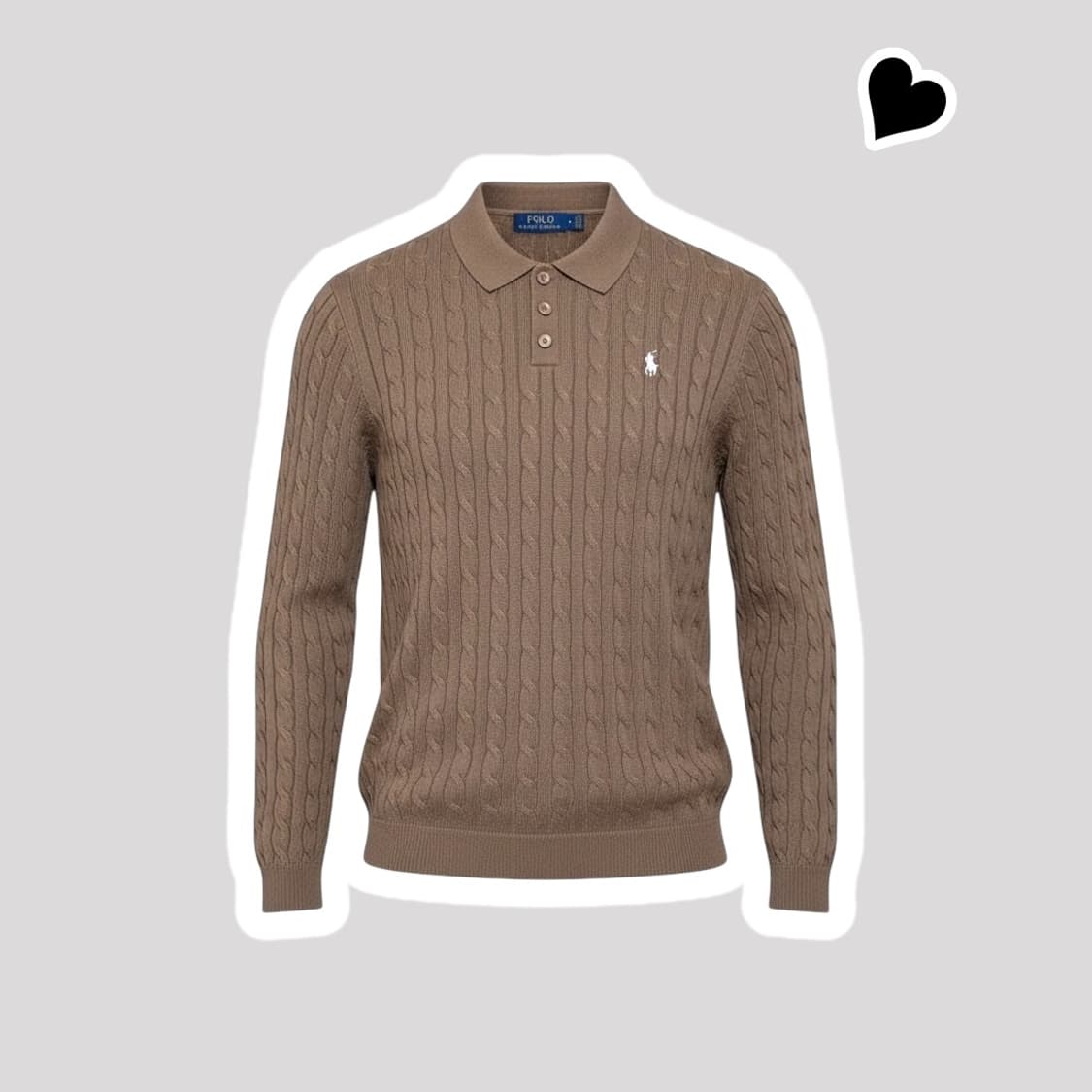 신형 폴로 랄프로렌 카멜 꽈배기 카라니트 상품이미지1