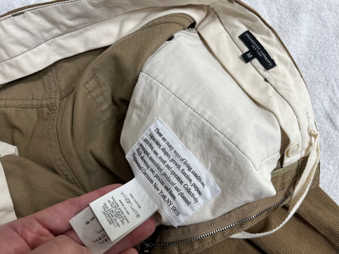 새상품)(M)엔지니어드가먼츠 14w 코듀로이 RF진 팬츠 진 상품이미지9