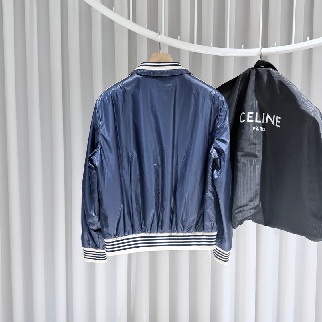 (A+/48) / 셀린느 라이트웨이트 나일론 봄버 블루종 자켓 상품이미지6