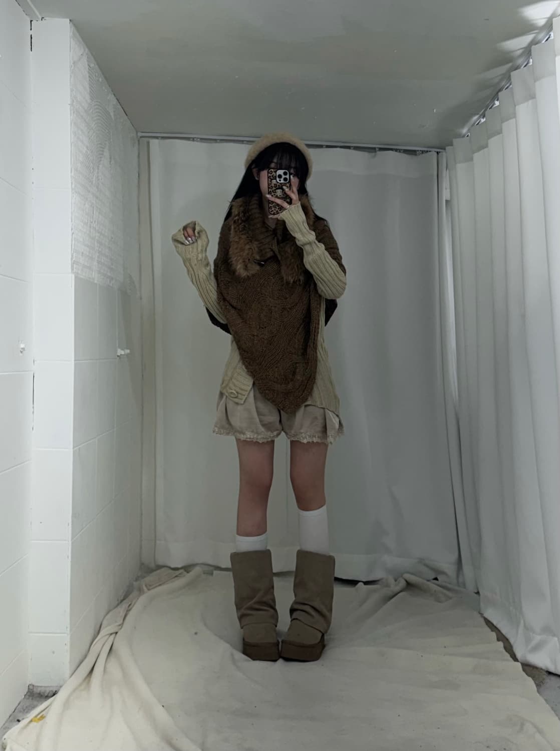 데일리 아야네깔 브라운 라떼갸루 니혼진 코디세트  상품이미지2