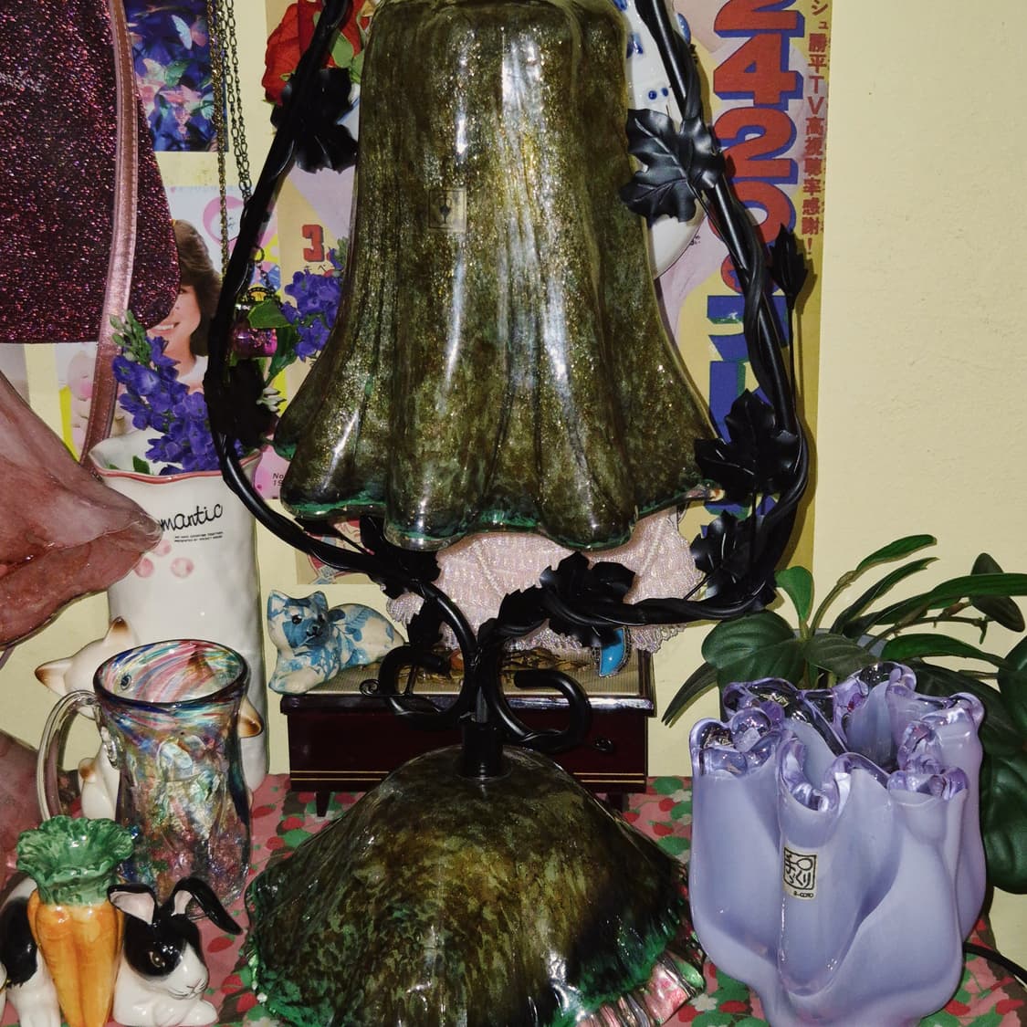 70s 한정 이와타 엔틱 포도 넝쿨 특대형 램프 상품이미지9