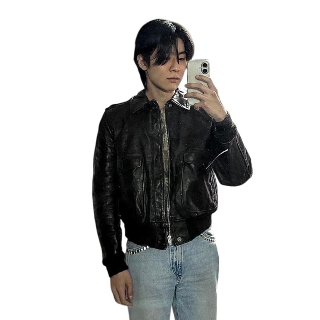 70s usa a-2 레더 플라이트 자켓 40 A2자켓 라이더자켓 상품이미지2