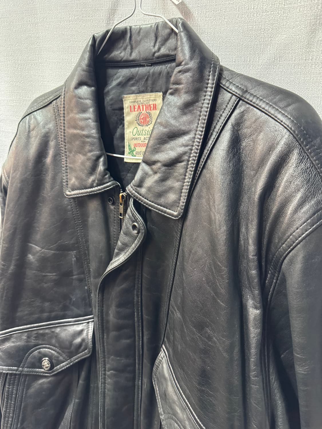 토스카나 헤비 리얼가죽 보머 자켓 L 상품이미지2