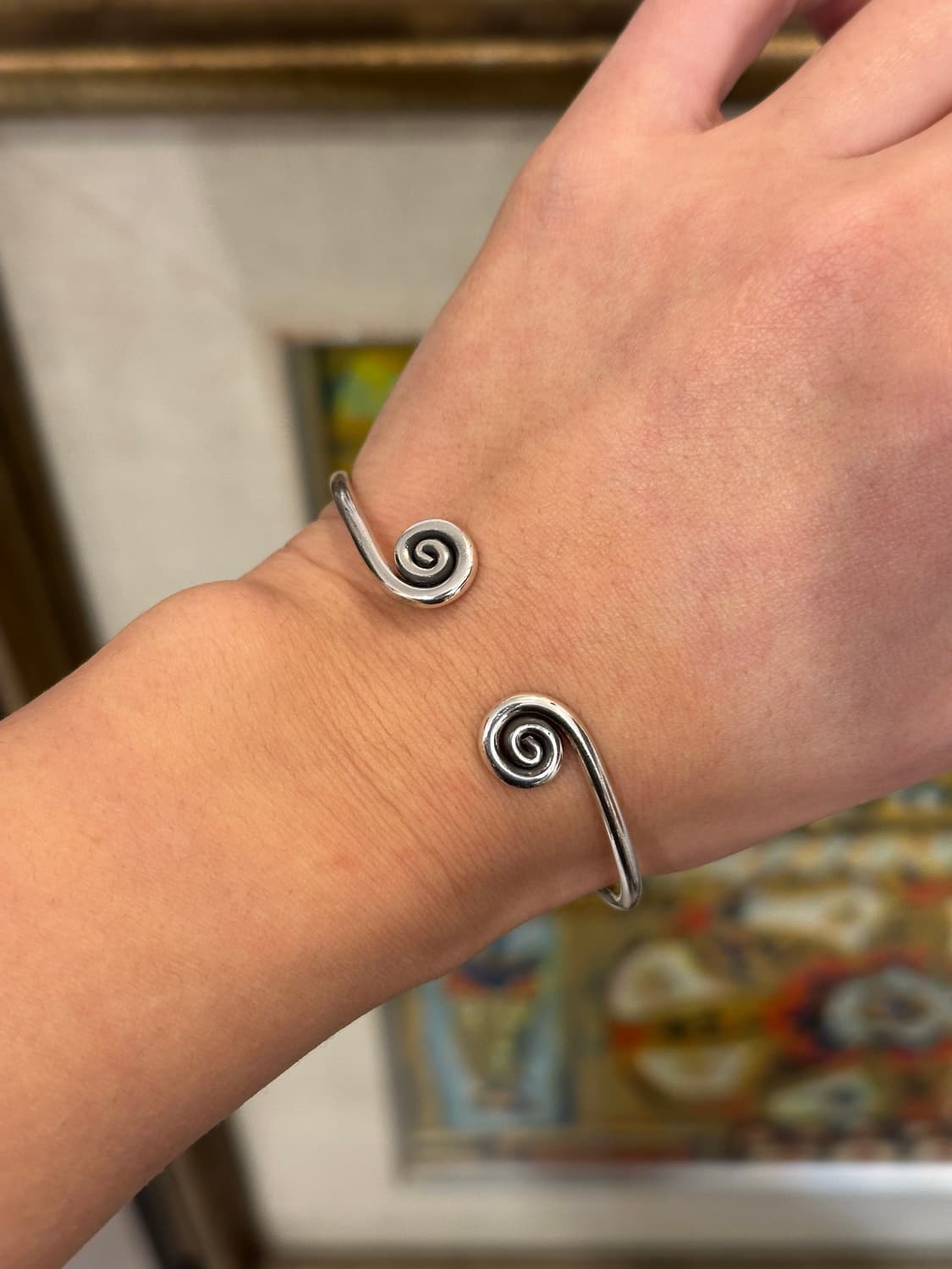 Twin Spiral 925Silver Bangle 상품이미지1