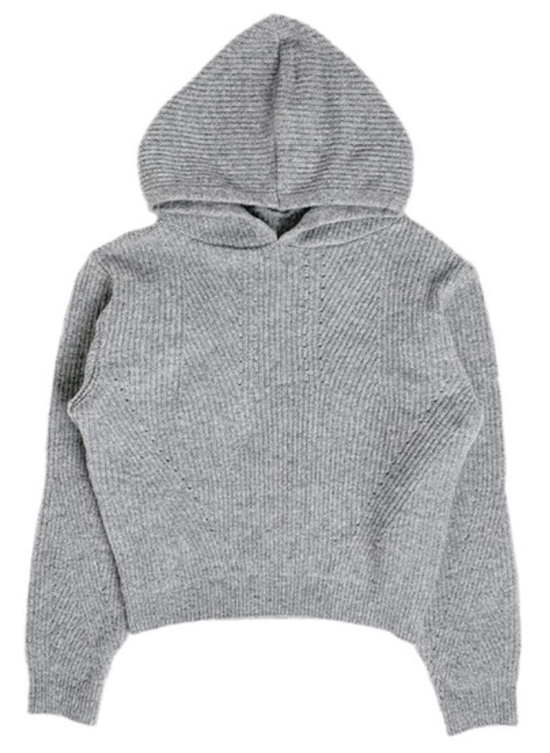 애니원모어 후드 니트 그레이 상품이미지1