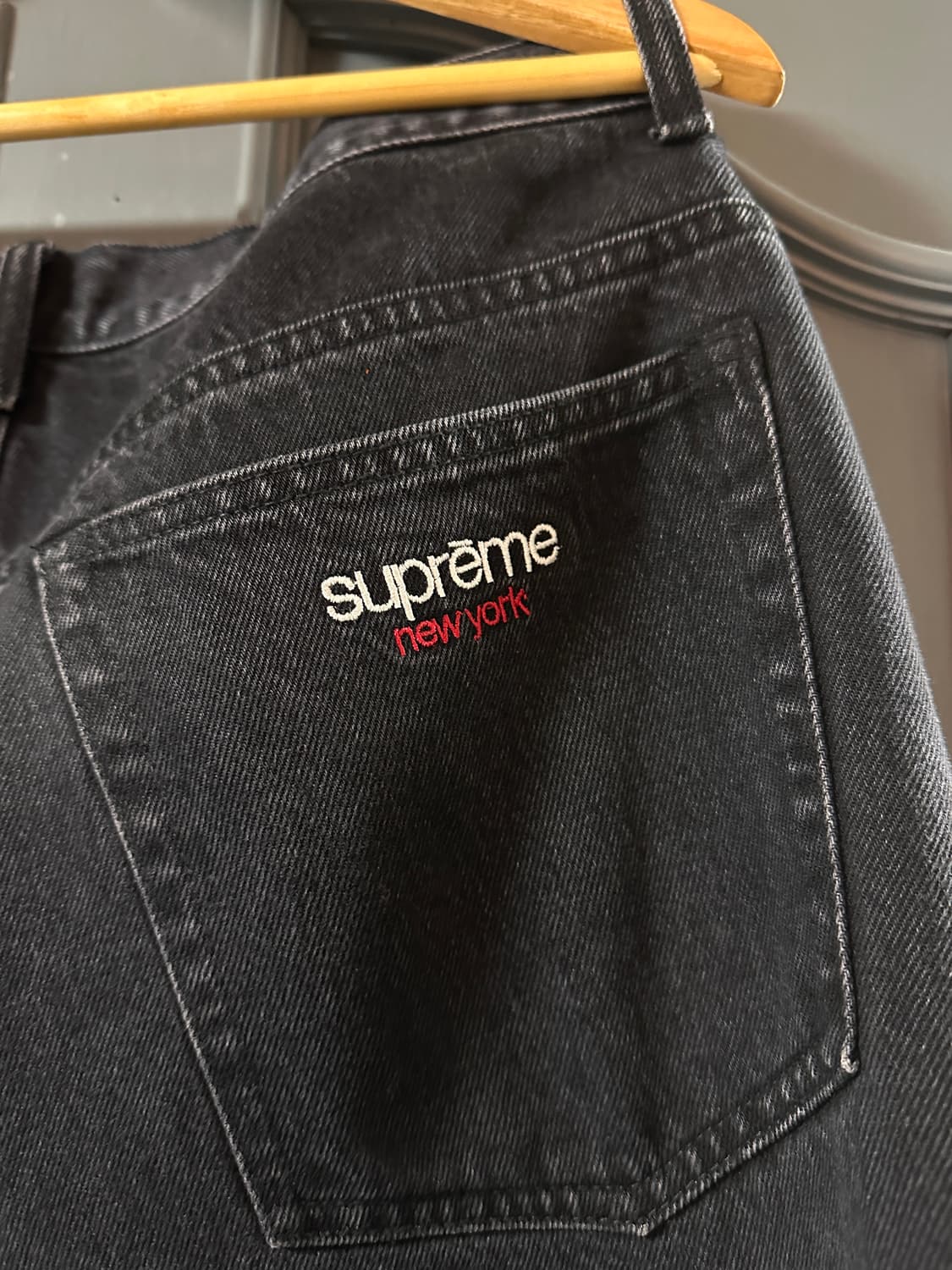 슈프림 배기진 블랙 34 상품이미지3