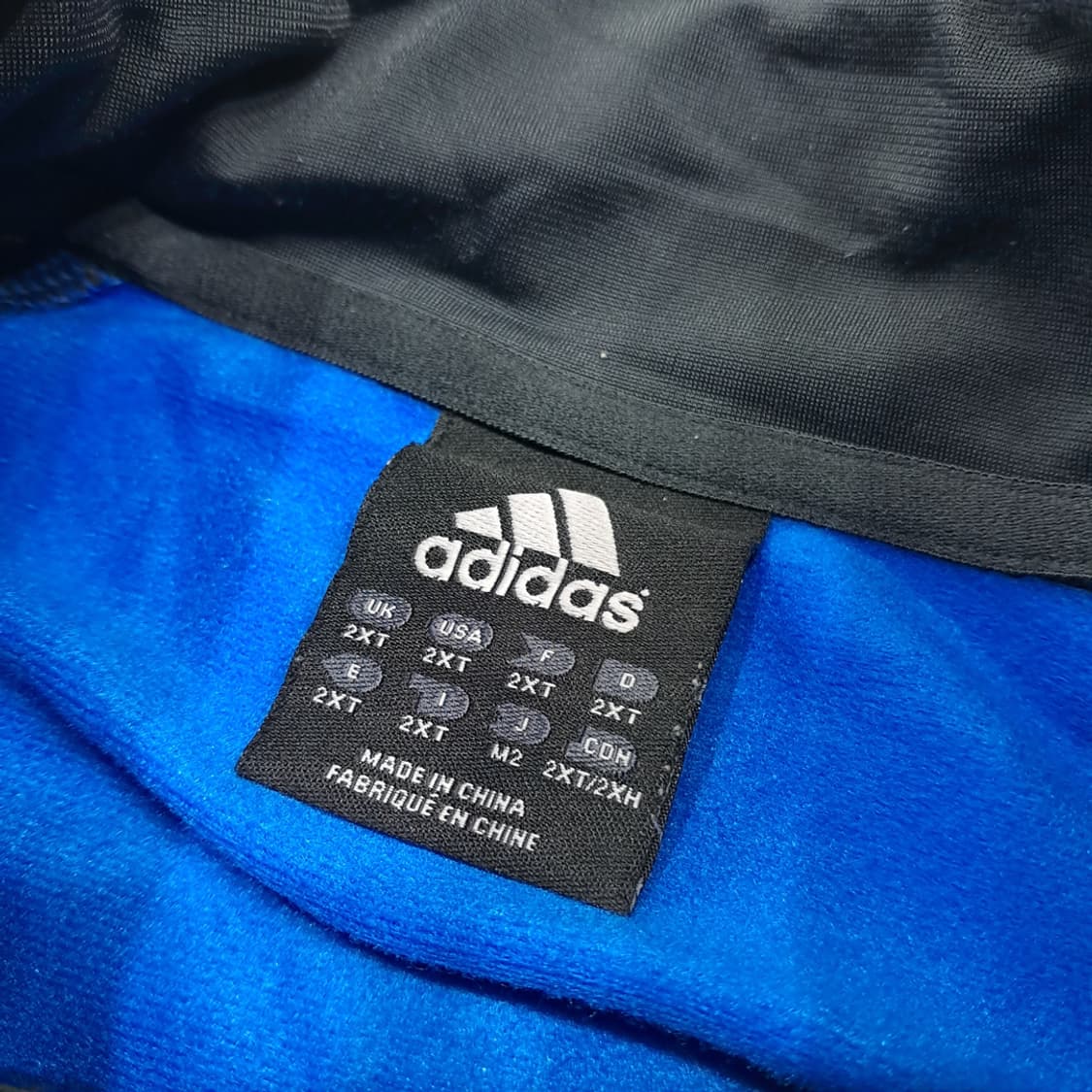 CL975 2XLT 아디다스 톨사이즈 블루블랙 집업 트랙자켓 상품이미지4