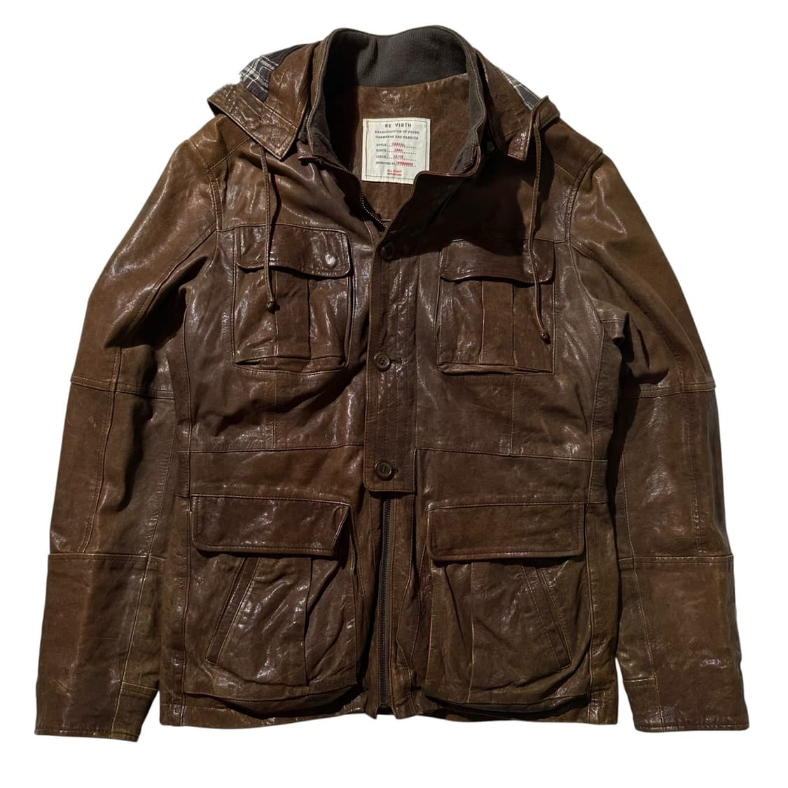 인터메조 램스킨 레더 유틸리티 후드 필드 자켓 상품이미지2