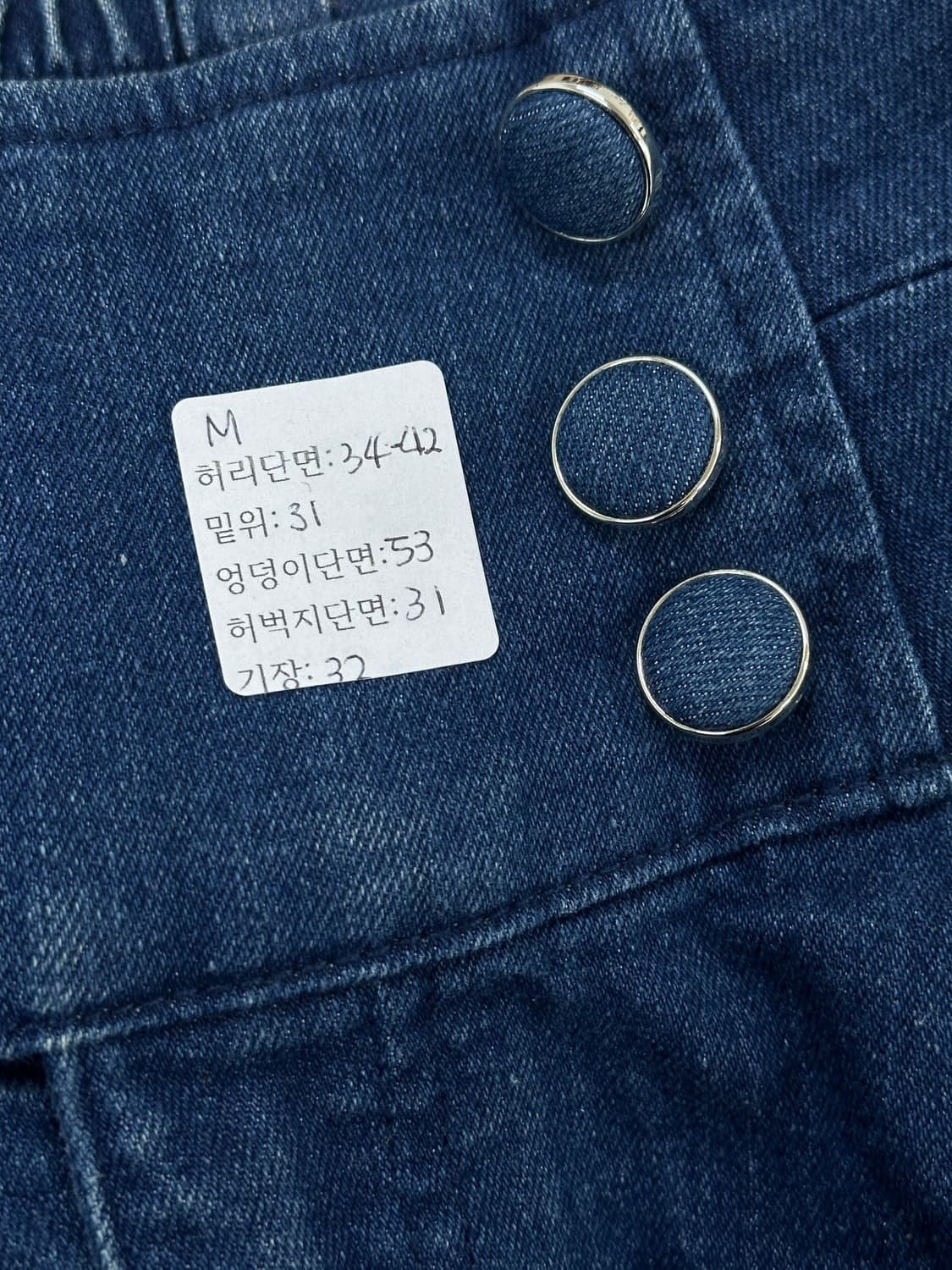 히메갸루깔 데님 일본 빈티지 중청 롤업 숏팬츠  상품이미지2