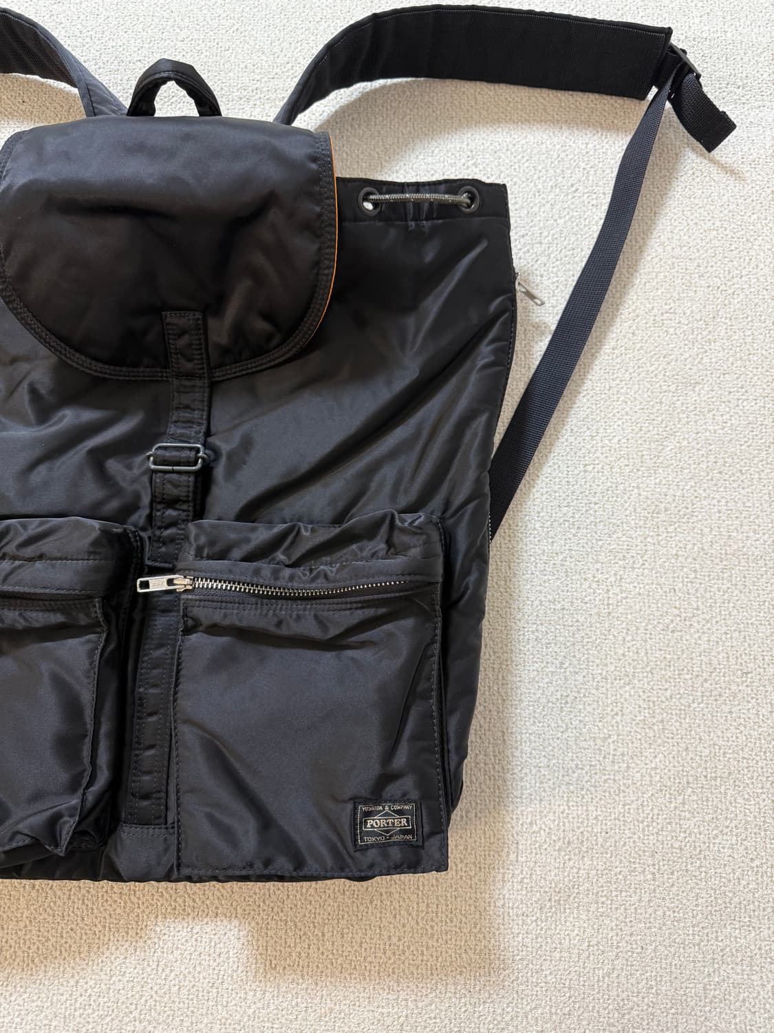 (미사용급) PORTER 포터 탱커 백팩 럭색 지퍼 블랙 상품이미지3