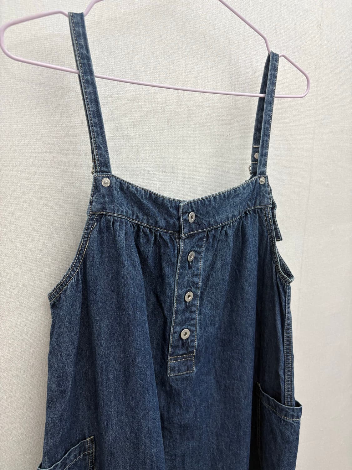 진청 데님 끈 원피스 상품이미지2