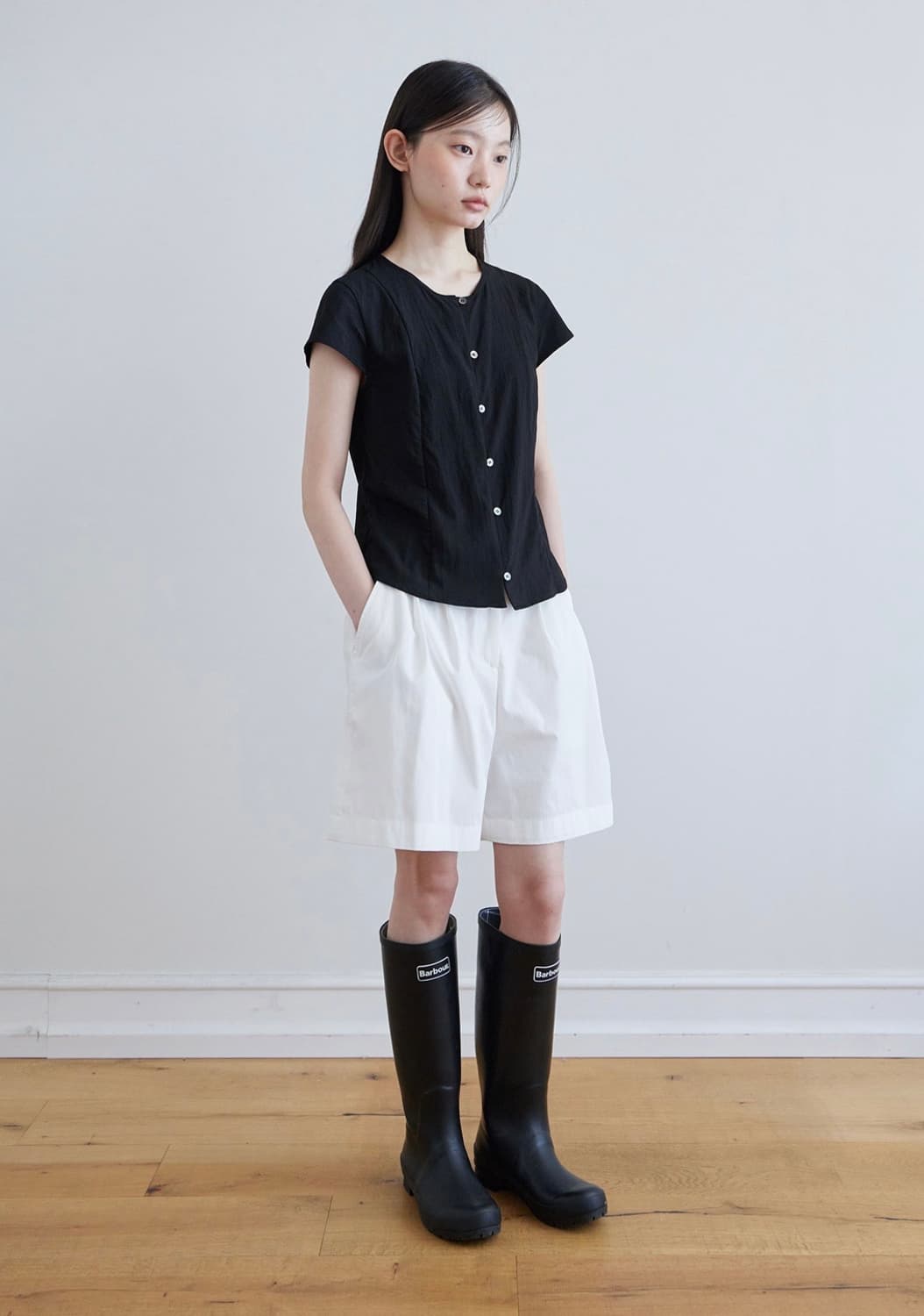 스텝어라운드 cap sleeve blouse 슬리브 블라우스 상품이미지2