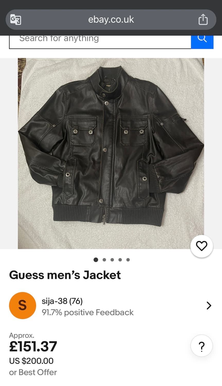 게스 투웨이 카우하이드레더 사파리자켓 상품이미지7