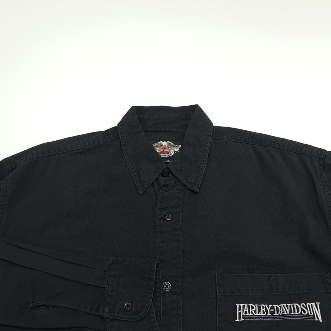 CN685 L 할리데이비슨 블랙 긴팔 셔츠 남방 상품이미지3
