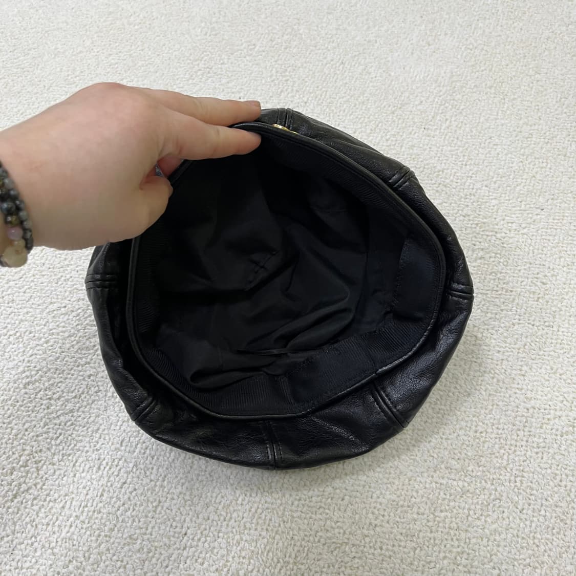 F 빈티지 가죽 베레모 0330M 상품이미지4