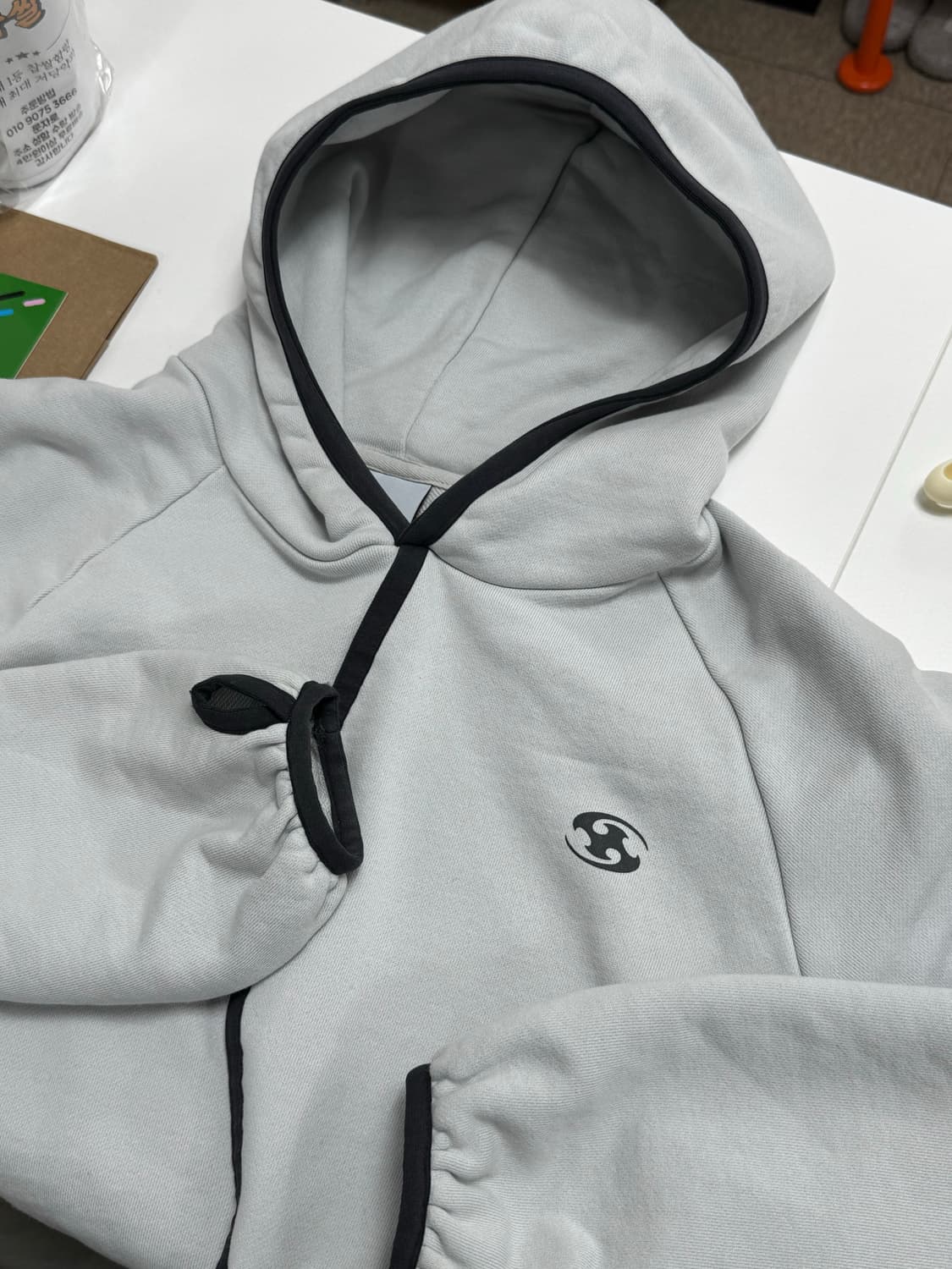 쿨거시 미포 10만/쇼핑백o) 산산기어 테이프드 후디 라이트 그레이 1 상품이미지4