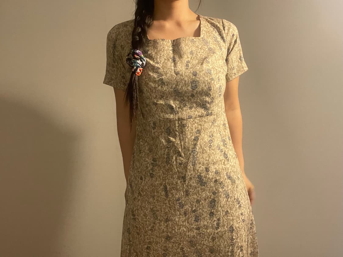 vintage flower long dress  상품이미지2