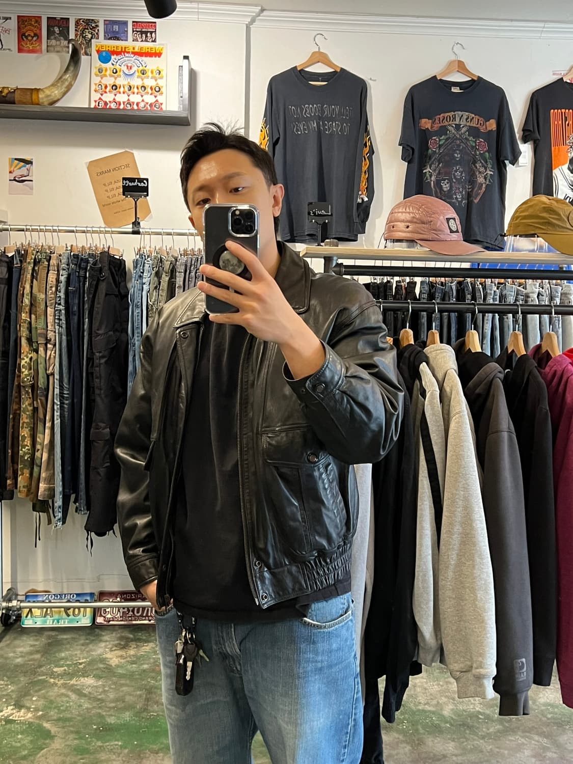 90s [100] MILESTONE 양가죽 빈티지 A2 자켓 상품이미지10