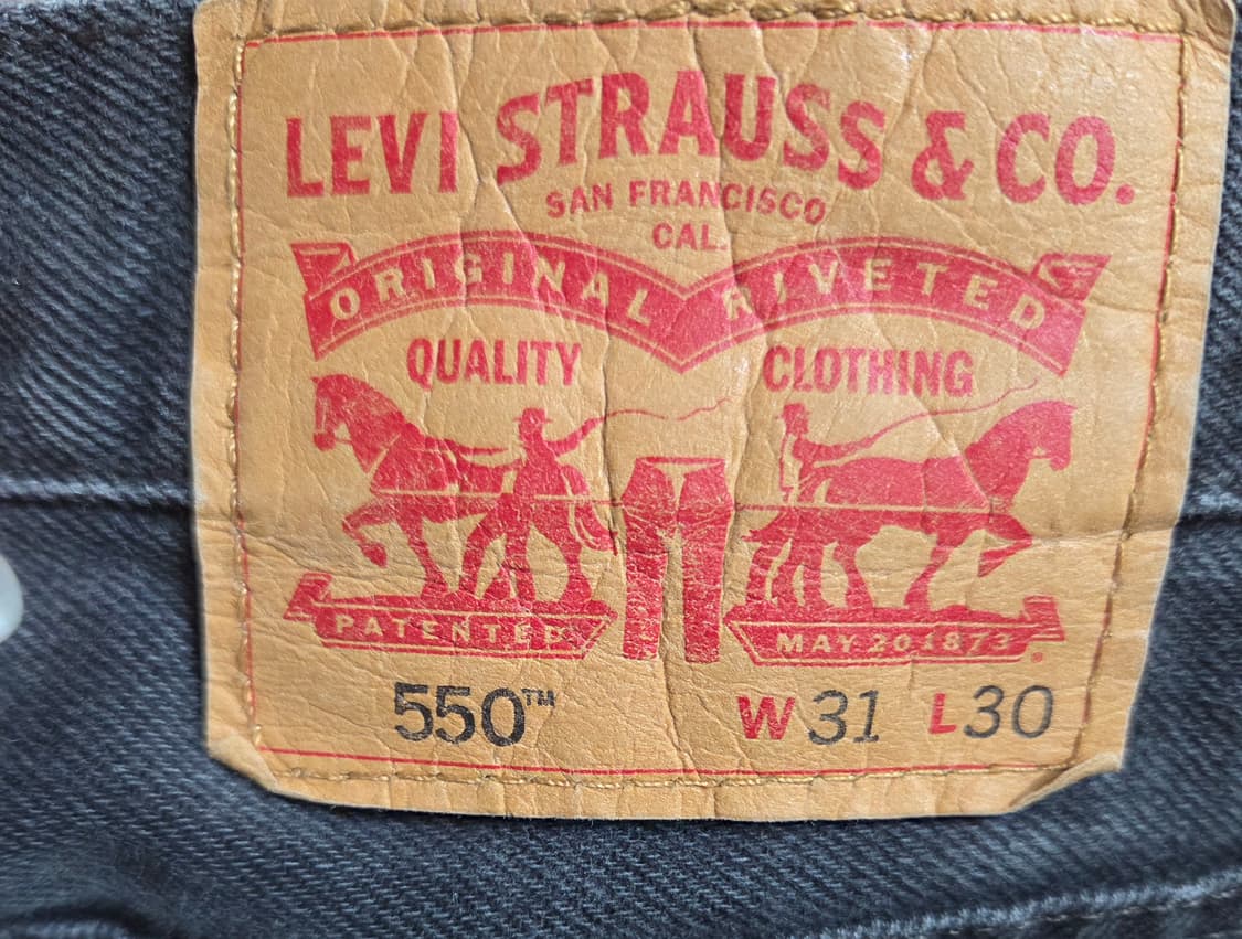 리바이스550 31x30 흑청데님 상품이미지2