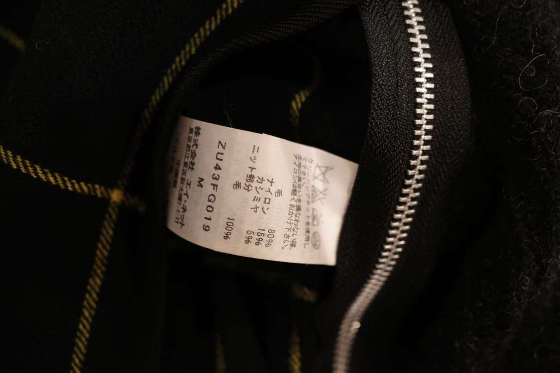 ZUCCA 사이드 집업 투패턴 울 스커트 (28~34인치) 상품이미지8