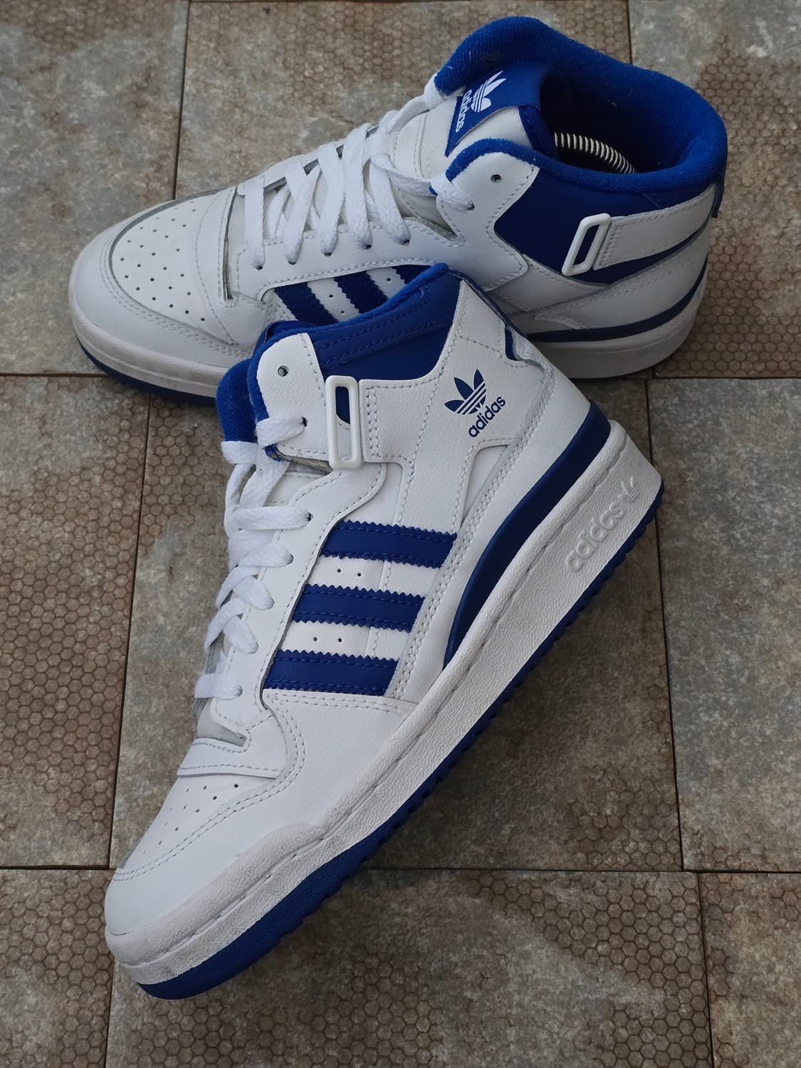 (225)아디다스 포럼 미드 화이트 블루 상품이미지2