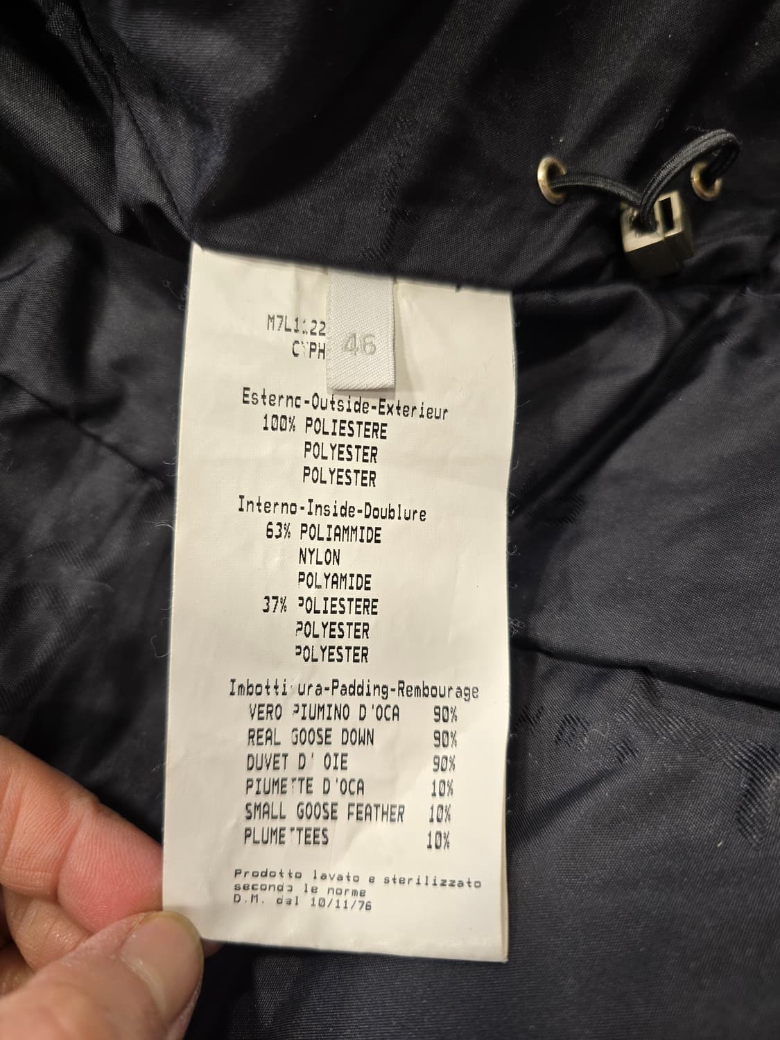 cby 블랙 구스다운 패딩 숏패딩 자켓 46 (66~77) 상품이미지9