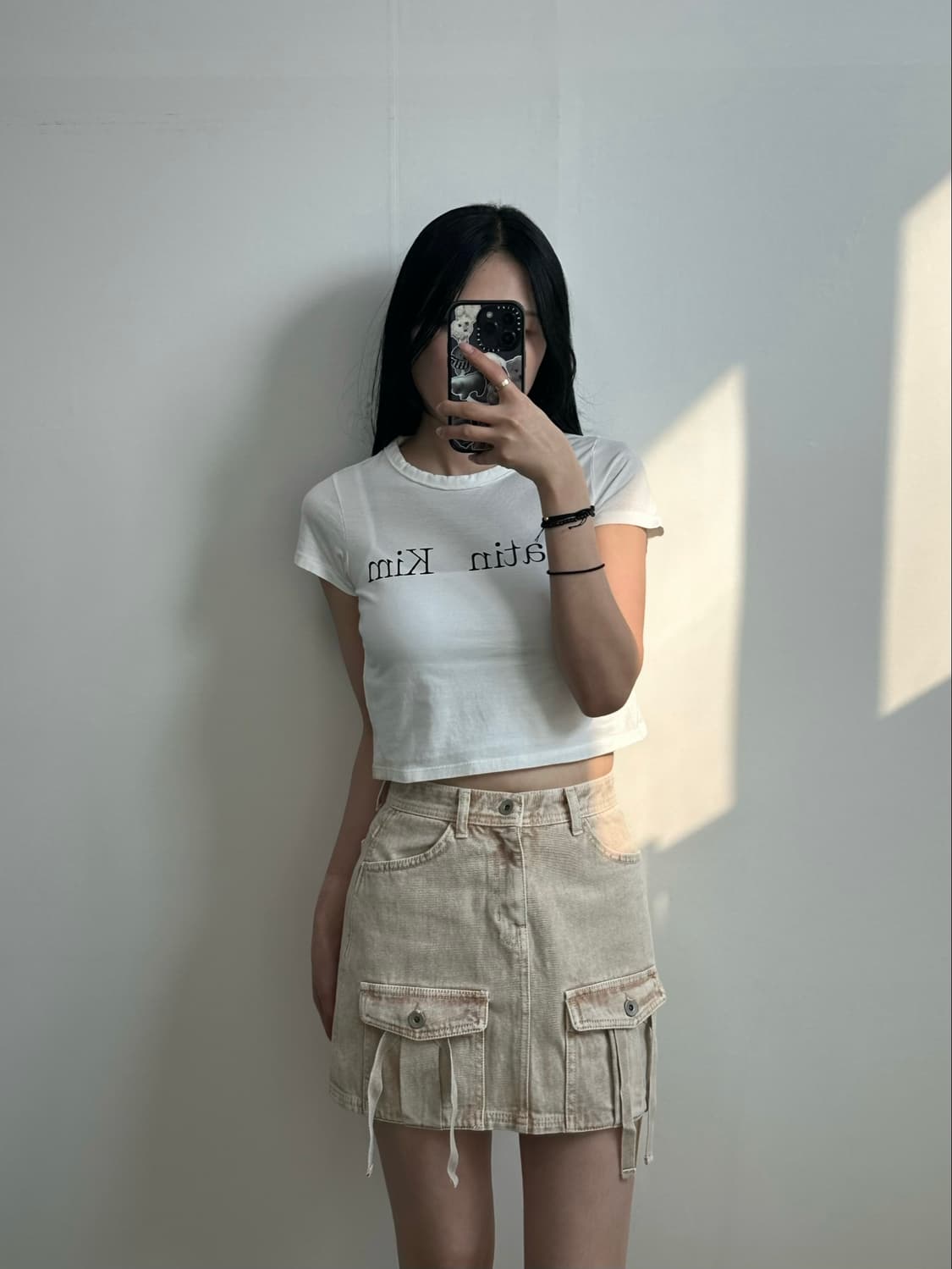 마땡킴 화이트 반팔 티셔츠 상품이미지1