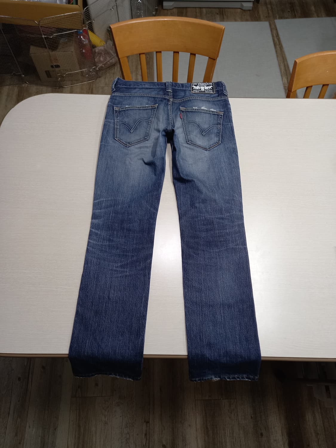 32 리바이스511 데미지워싱 스판 슬림일자진 32-365 상품이미지2