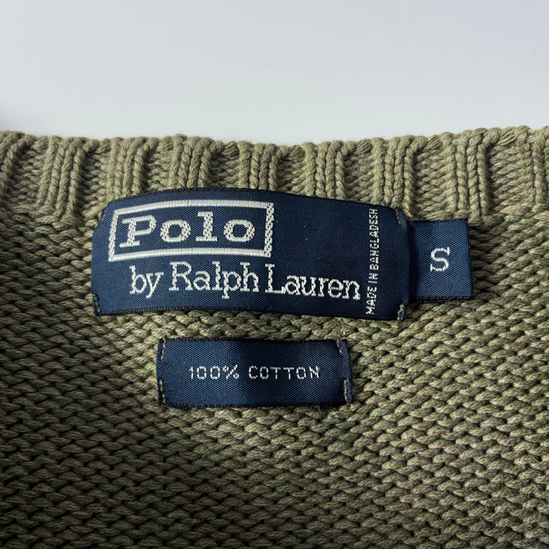 Polo  폴로 랄프로렌 자수 코튼 카키 니트   상품이미지4