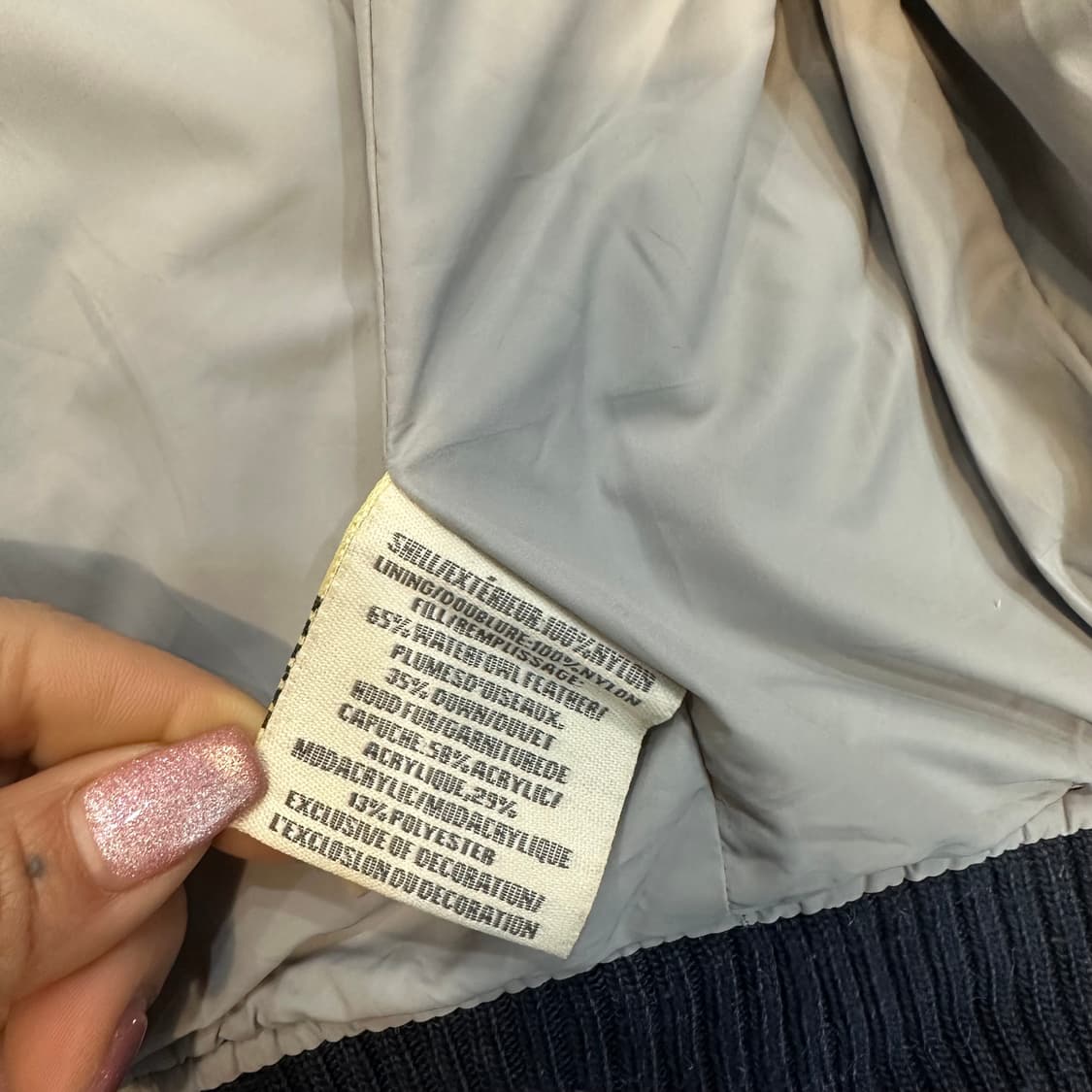 아베크롬비 울프죠 네이비 푸퍼 크롭 패딩M 상품이미지7