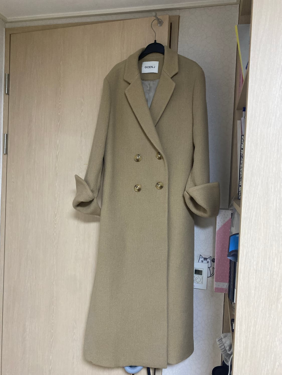 GOEN.J 고엔제이 울 베이지 롱코트 상품이미지1