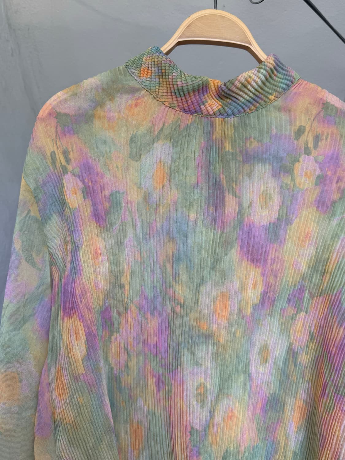 페어리 에스닉 플리츠 블라우스 상품이미지2