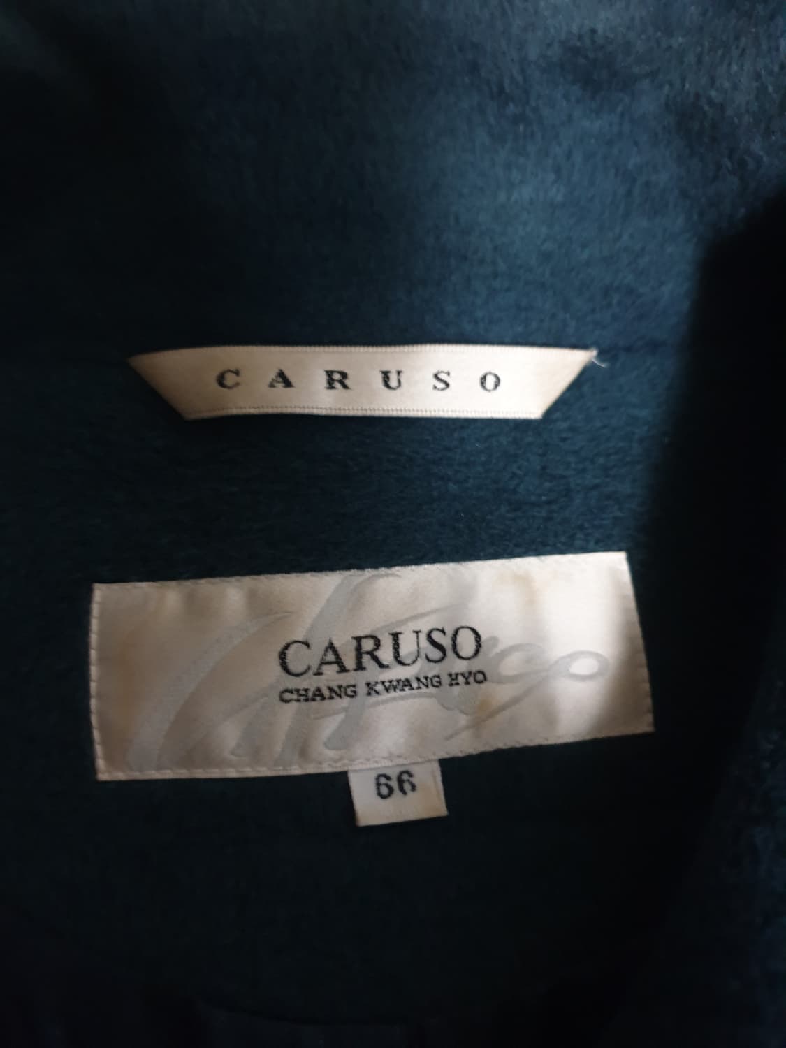 (한정판) 카루소 장광효 컬렉션 앙고라70% 미디코트 다크그린 (66) 상품이미지3