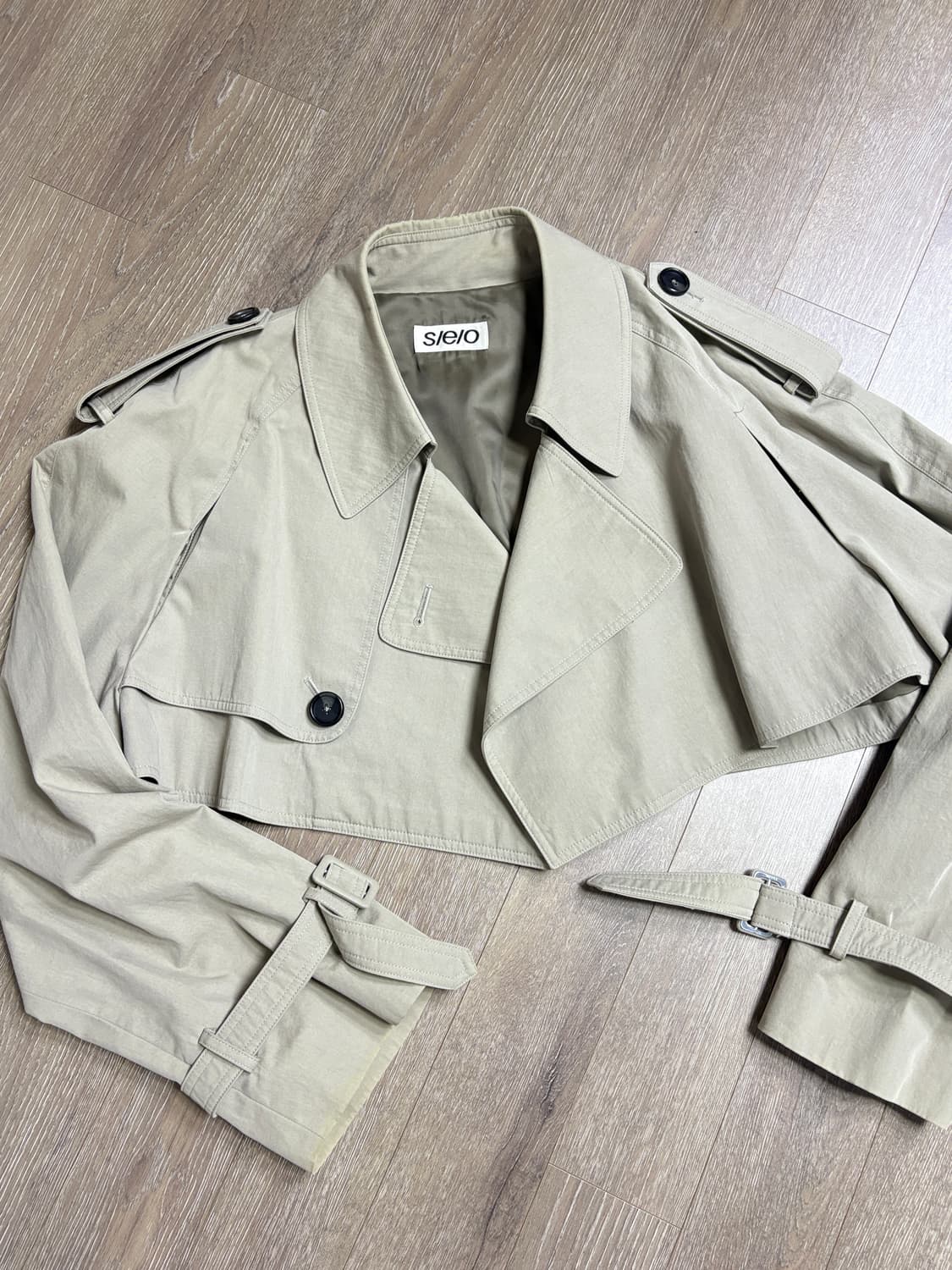 S/E/O 에스이오 크롭 트렌치 코트 상품이미지1