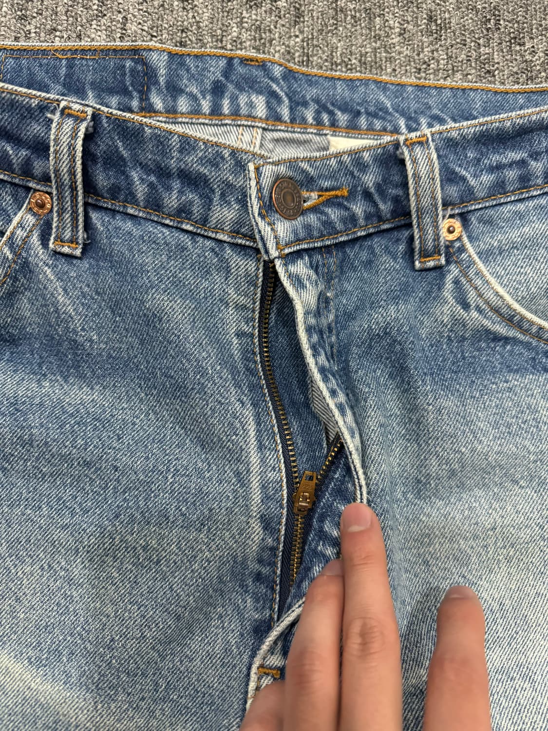 90s 리바이스 505 오렌지탭 미디움 워시드 데님 36 상품이미지5