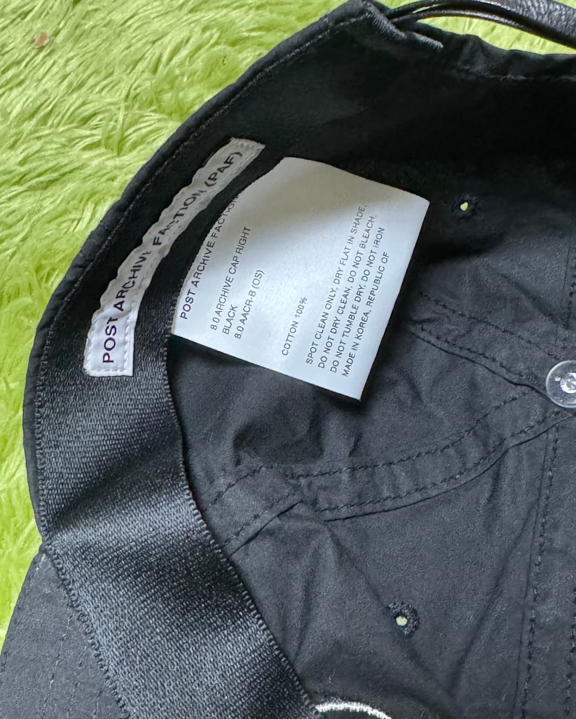 포스트 아카이브 팩션 8.0 캡 라이트 블랙 상품이미지5