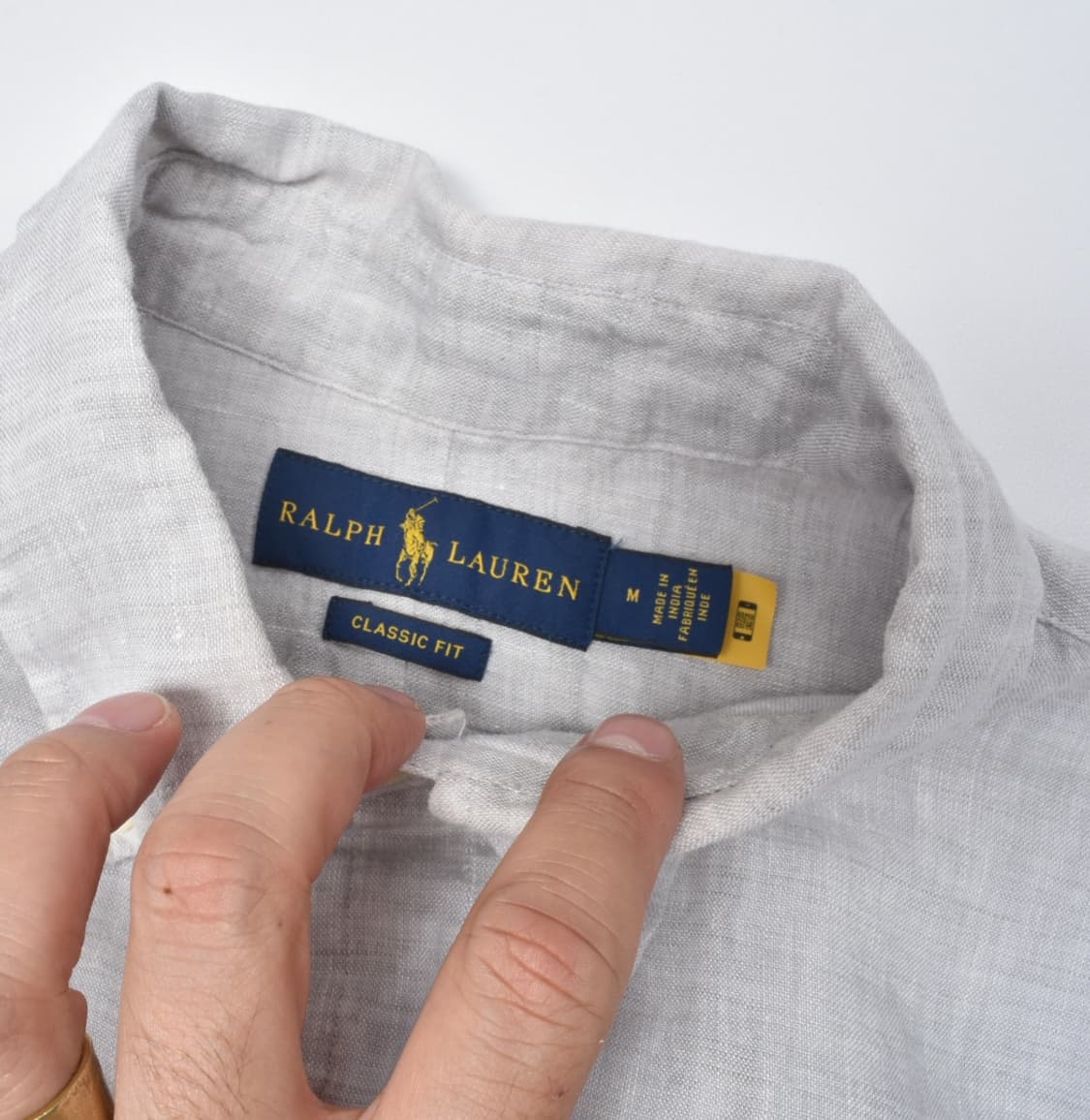 폴로랄프로렌 최신형 큐알라벨 린넨 셔츠 M 상품이미지5