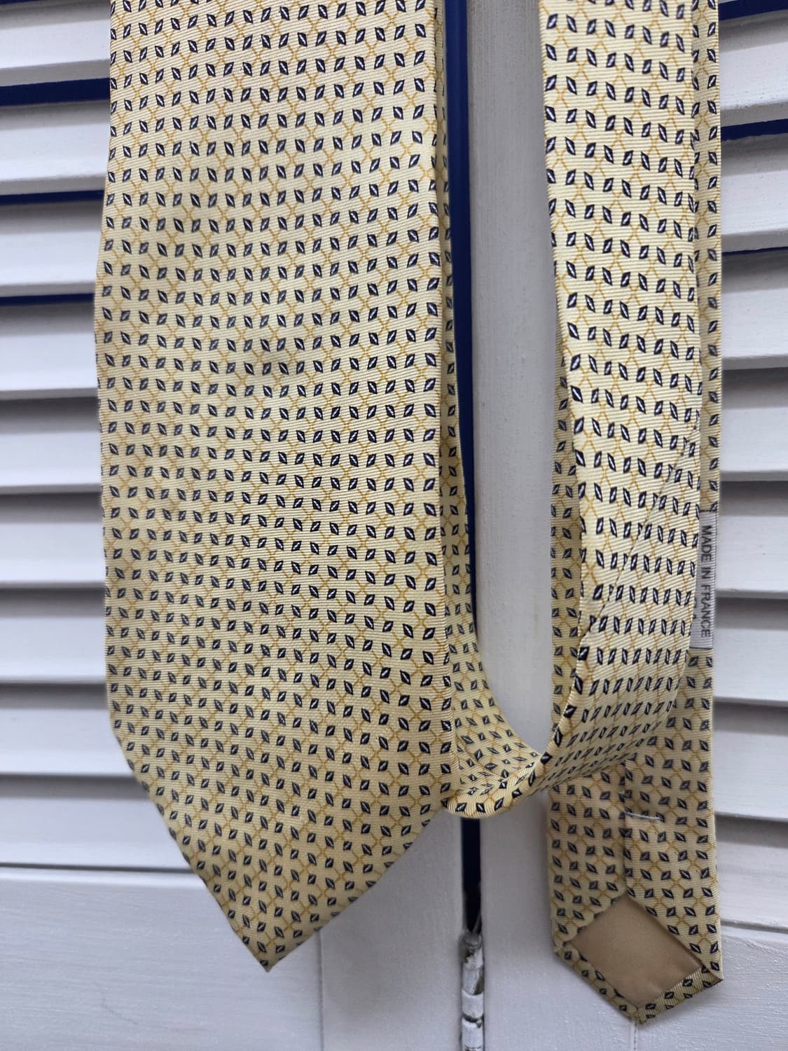 에르메스 옐로 패턴 실크 타이 상품이미지2