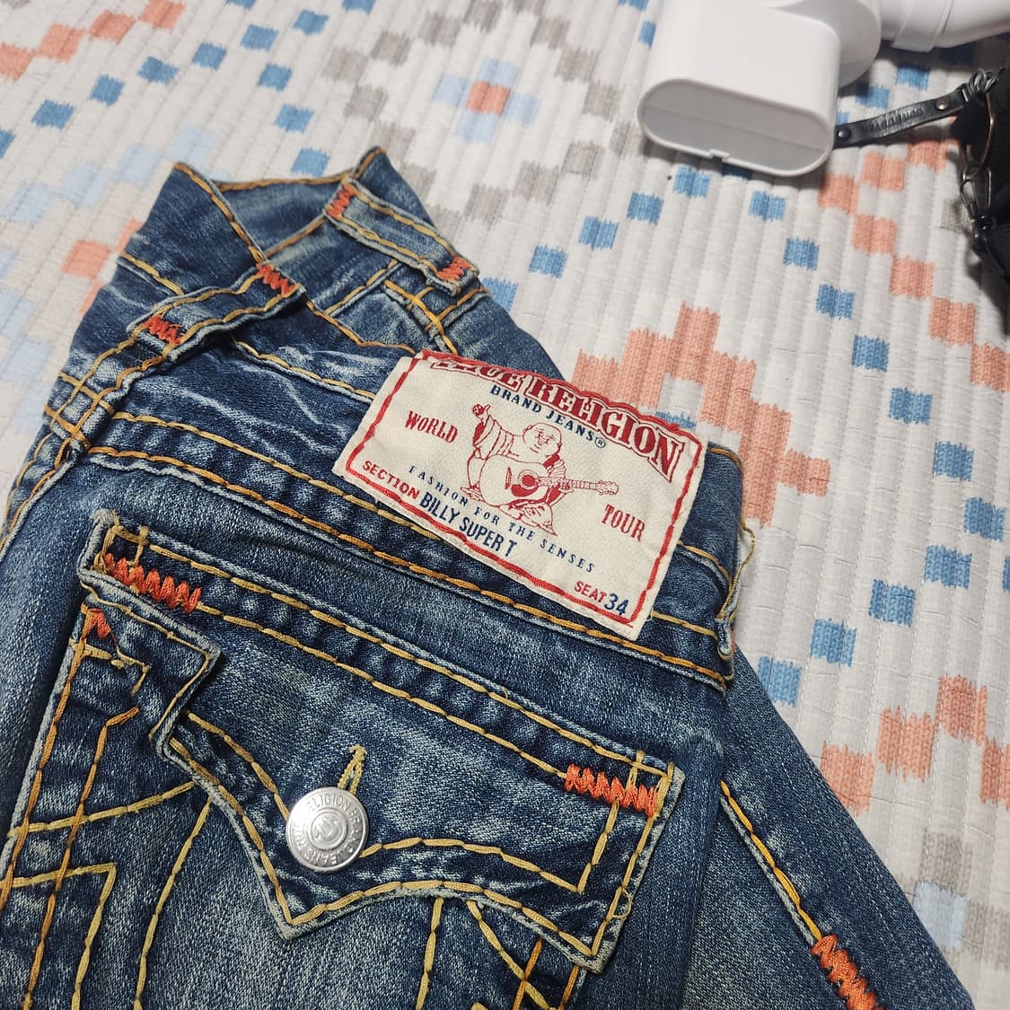 트루릴리젼U.S.A 빌리 슈퍼 T 데님 청바지 34 상품이미지3