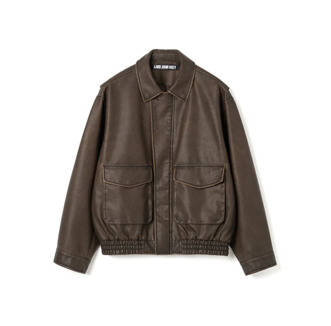 L 새제품) 로드 존 그레이 A-2 레더 자켓 브라운 워싱 워시드 상품이미지2