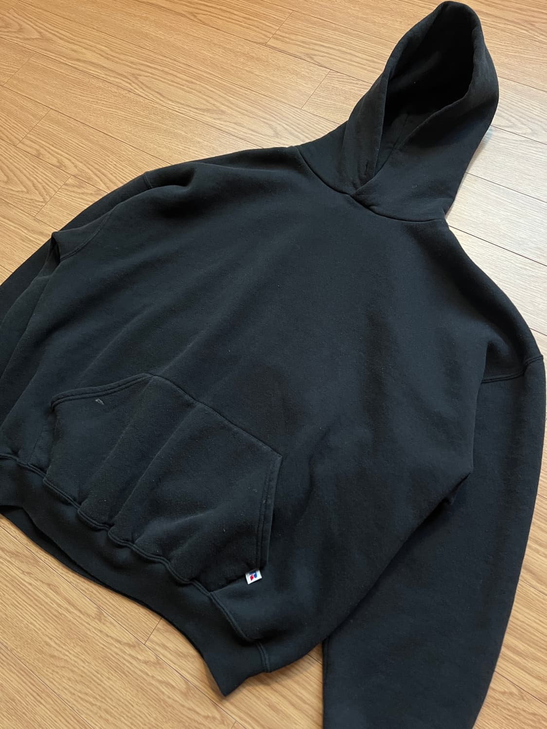 90s 러셀 빈티지 후드 블랙 XXL (우주매물) 상품이미지4