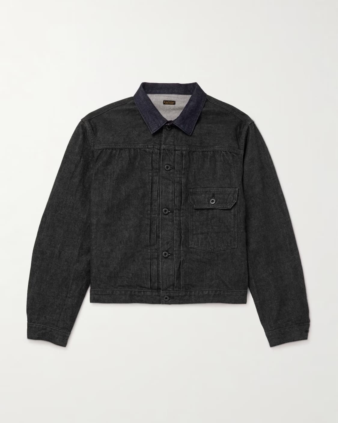 캐피탈 14oz 블랙 데님 1st 자켓 상품이미지1