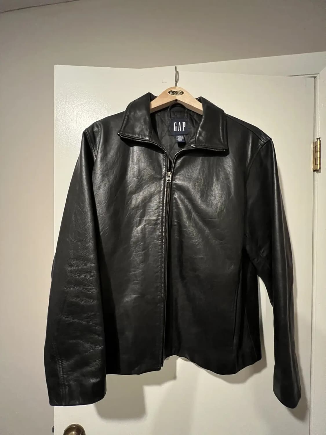 L) 올드갭 싱글라이더 카우하이드 레더 자켓 블랙 상품이미지1