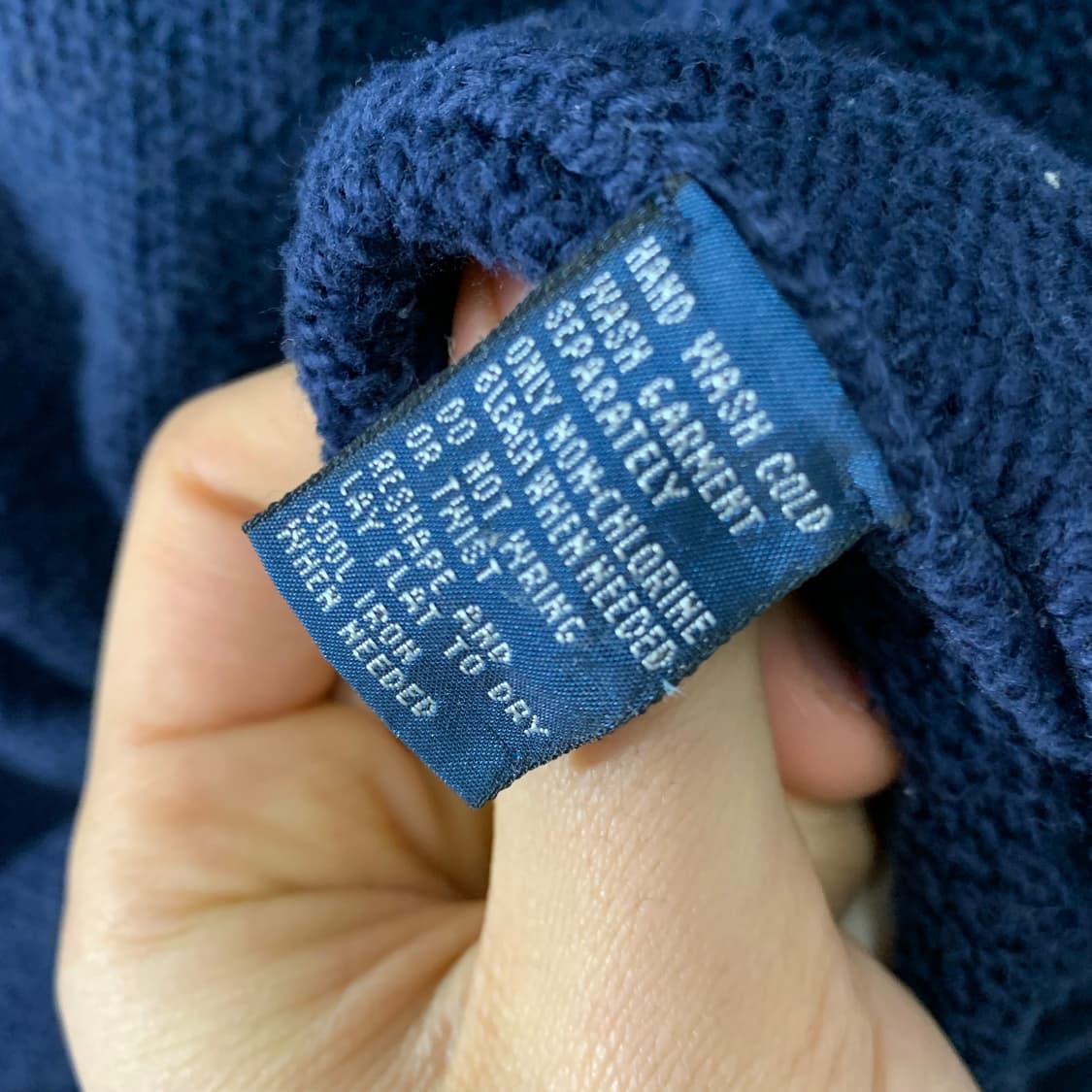 폴로 네이비 코튼 반집업 니트   상품이미지5