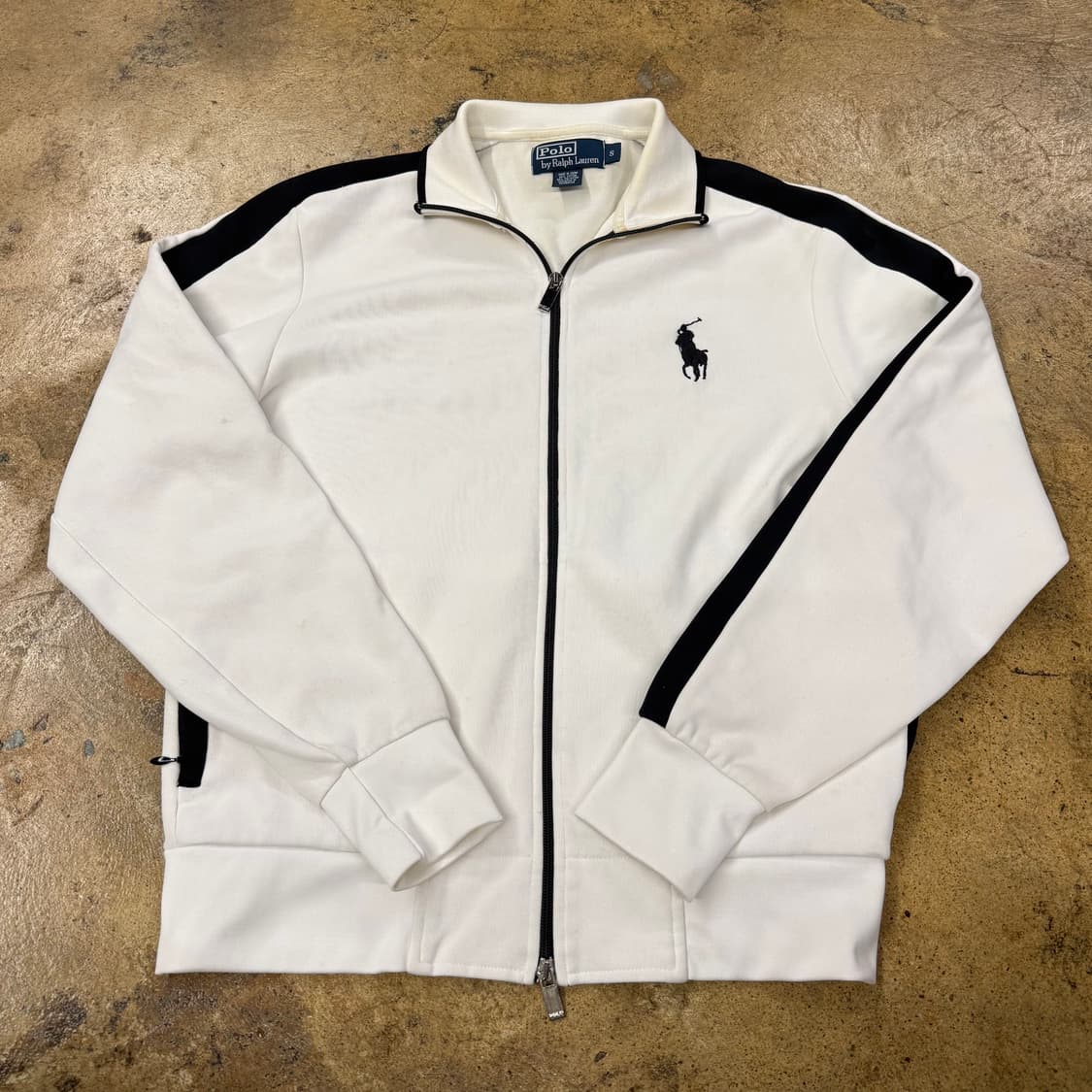 폴로 랄프로렌 화이트 흰검 빅포니 집업 져지 트랙탑 상품이미지2