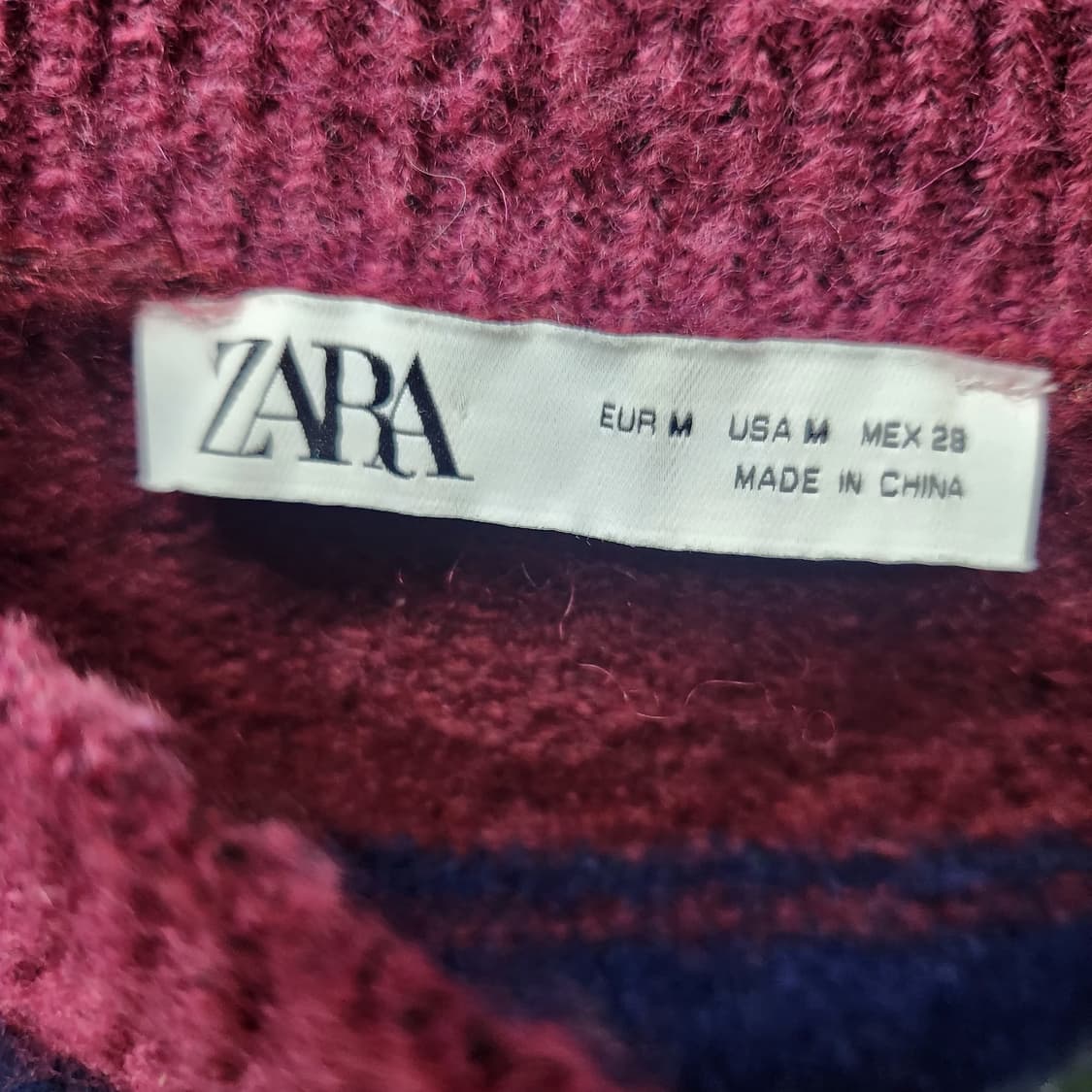 자라 Zara 무지개 스트라이프 크롭 니트 M(M) 상품이미지4