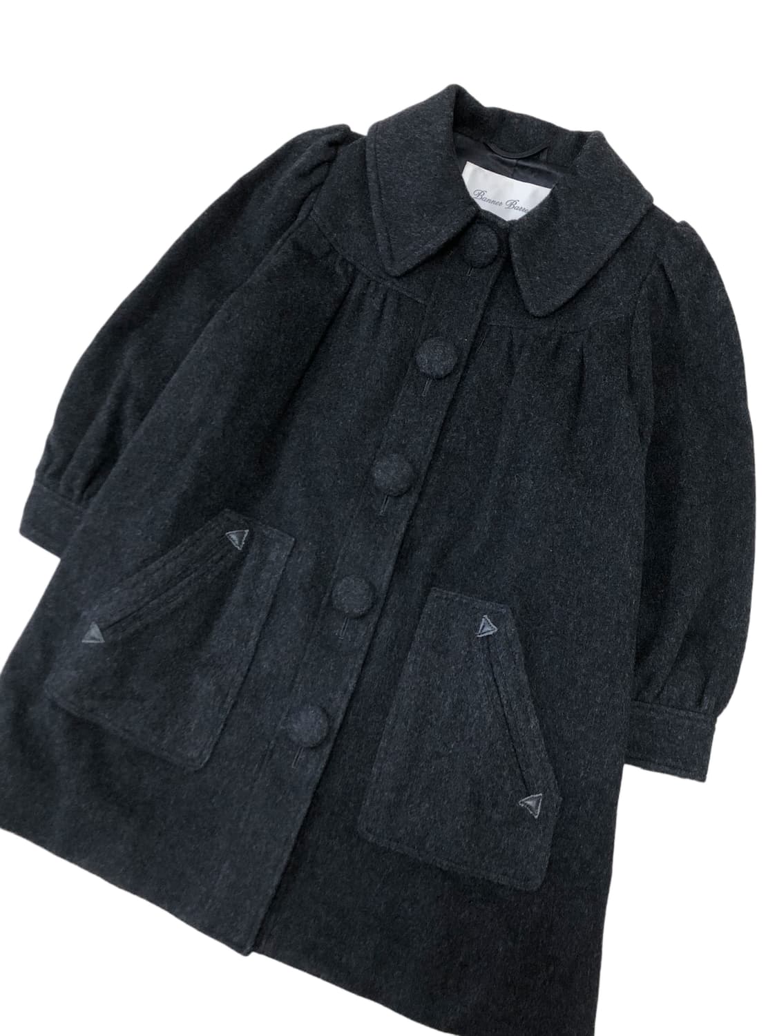 차콜 미디 핀턱 코트 상품이미지9